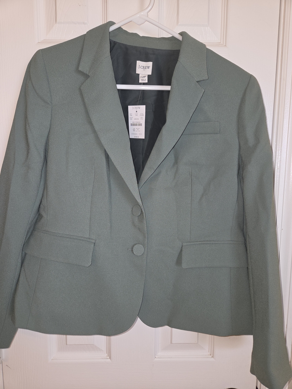 J. Crew Tailored Blazer in Sage Green